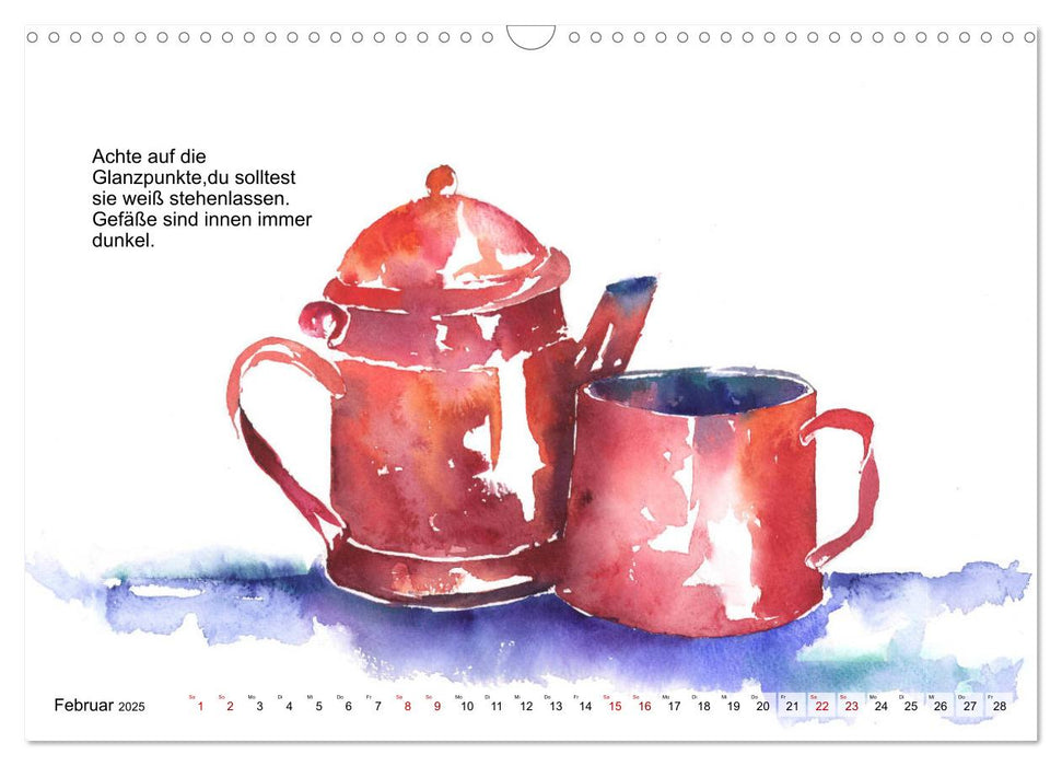 Mal mal Aquarell (CALVENDO Wandkalender 2025)