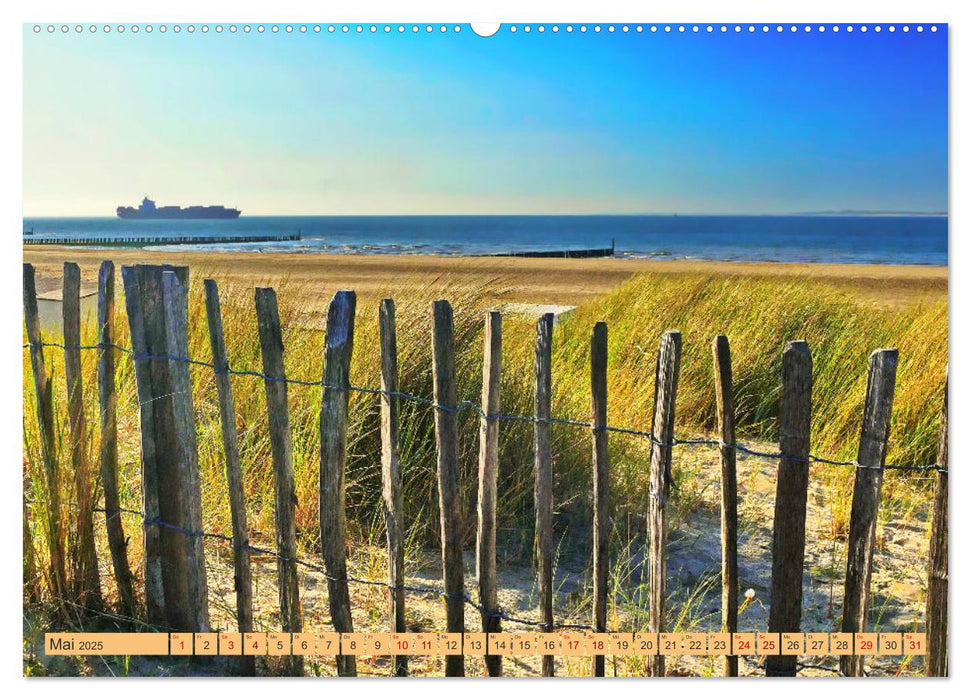 Holland - Die Nordsee von Zandvoort bis Breskens (CALVENDO Wandkalender 2025)