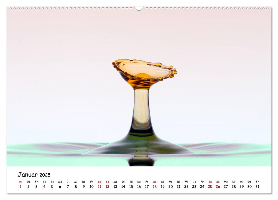 Wassertropfen - Kunstwerke der Natur (CALVENDO Wandkalender 2025)