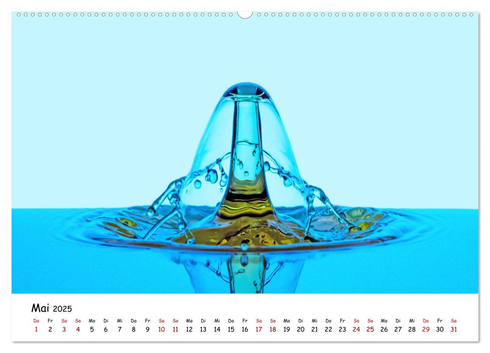 Wassertropfen - Kunstwerke der Natur (CALVENDO Wandkalender 2025)