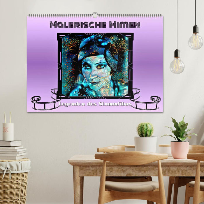 Malerische Mimen - Legenden des Stummfilms (CALVENDO Wandkalender 2025)