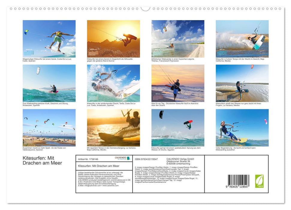 Kitesurfen: Mit Drachen am Meer (CALVENDO Wandkalender 2025)