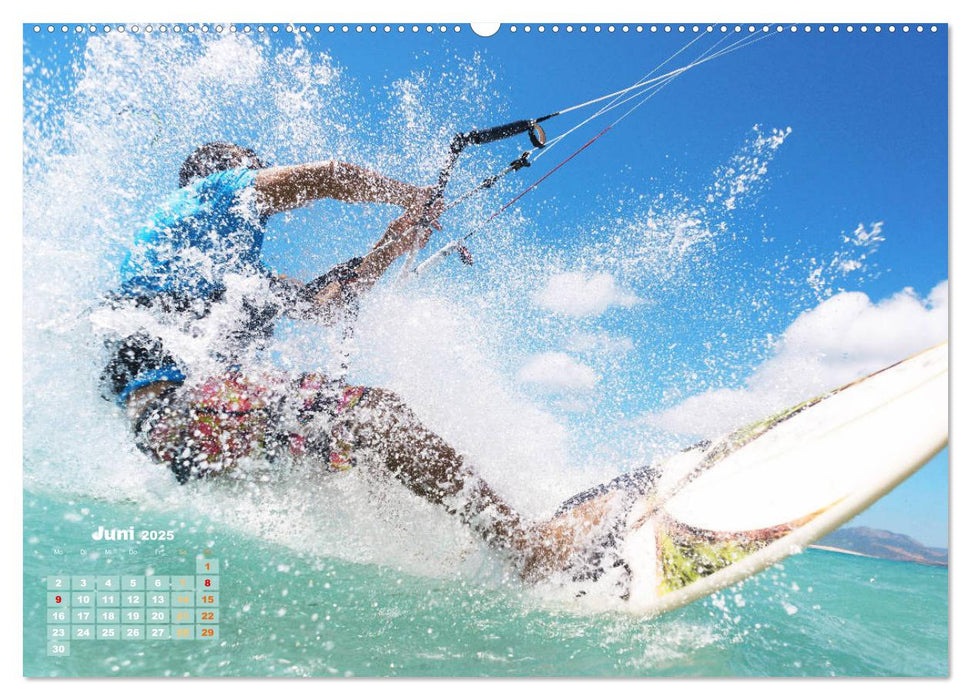 Kitesurfen: Mit Drachen am Meer (CALVENDO Wandkalender 2025)