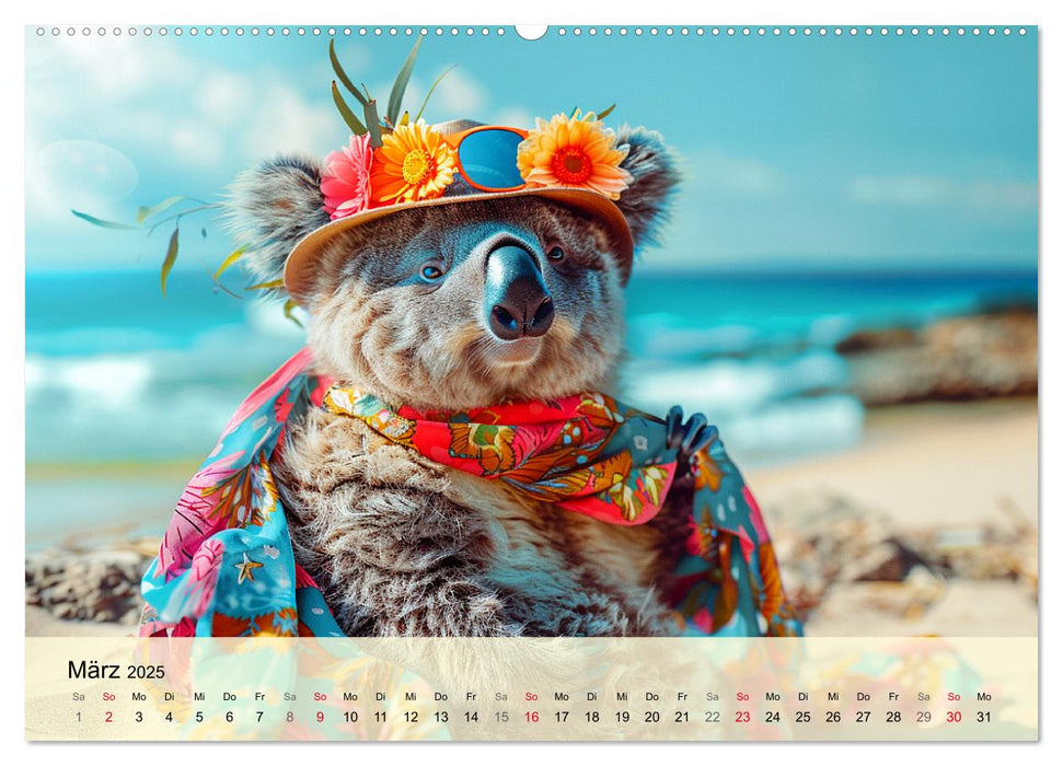 Koalas im Modefieber. Flauschig und Chic beim Fotoshooting (CALVENDO Wandkalender 2025)