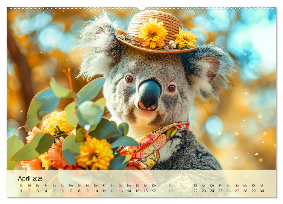 Koalas im Modefieber. Flauschig und Chic beim Fotoshooting (CALVENDO Wandkalender 2025)