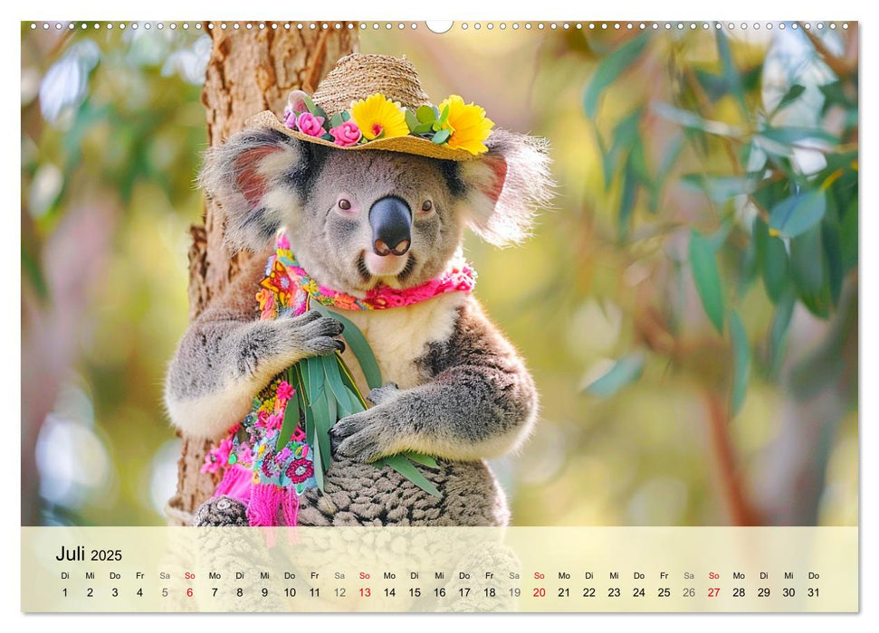 Koalas im Modefieber. Flauschig und Chic beim Fotoshooting (CALVENDO Premium Wandkalender 2025)