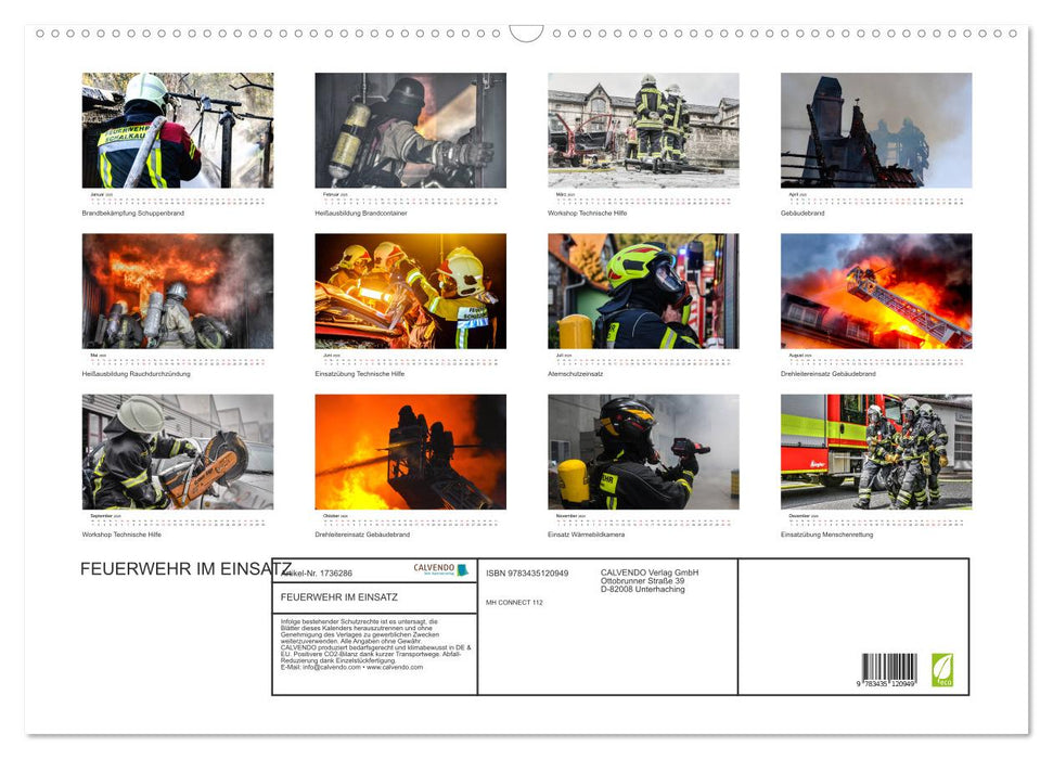 FEUERWEHR IM EINSATZ (CALVENDO Wandkalender 2025)