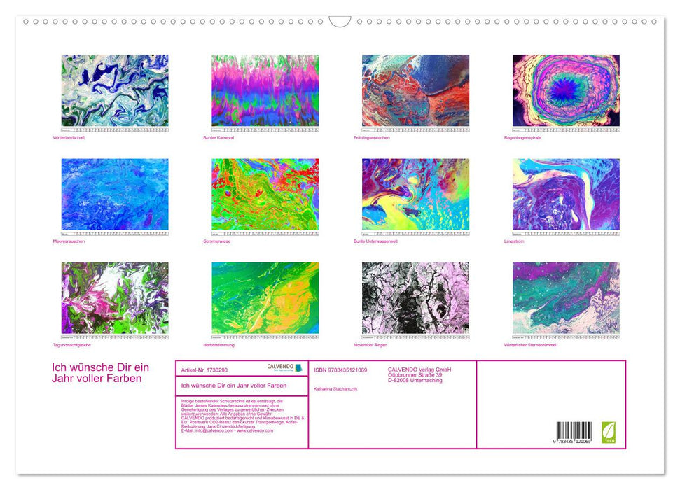 Ich wünsche Dir ein Jahr voller Farben (CALVENDO Wandkalender 2025)