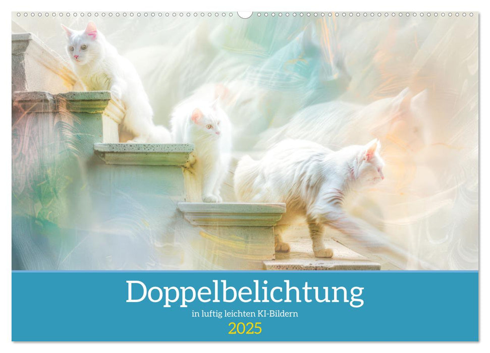 Doppelbelichtung in luftig leichten KI-Bildern (CALVENDO Wandkalender 2025)