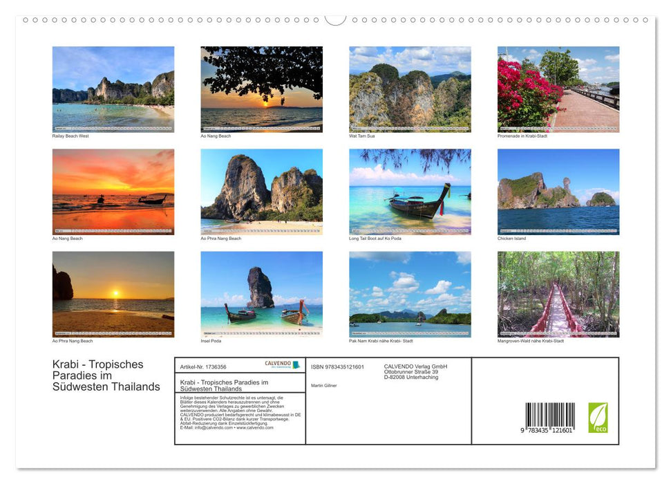 Krabi - Tropisches Paradies im Südwesten Thailands (CALVENDO Premium Wandkalender 2025)