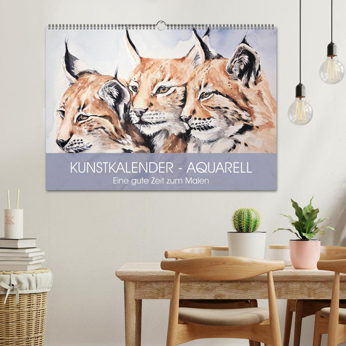 Kunstkalender - Aquarell. Eine gute Zeit zum Malen (CALVENDO Wandkalender 2025)