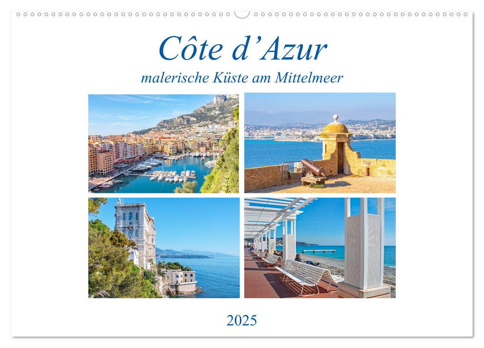 Côte d’Azur - malerische Küste am Mittelmeer (CALVENDO Wandkalender 2025)