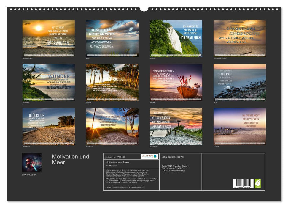 Motivation und Meer (CALVENDO Wandkalender 2025)