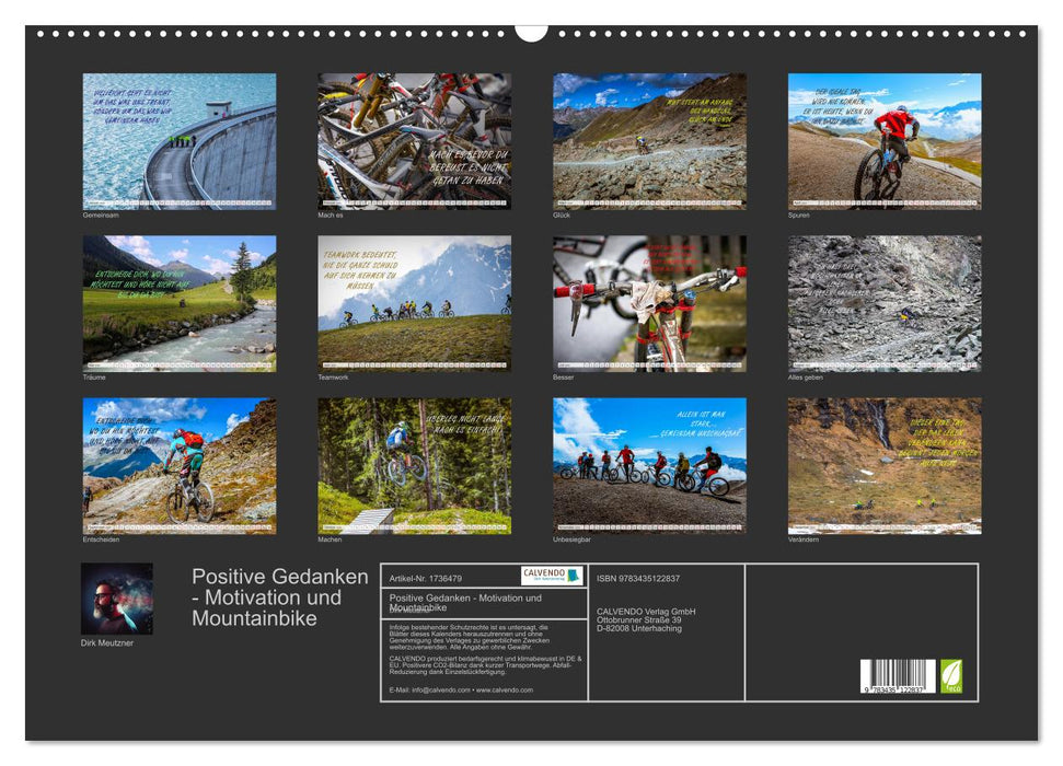 Positive Gedanken - Motivation und Mountainbike (CALVENDO Wandkalender 2025)