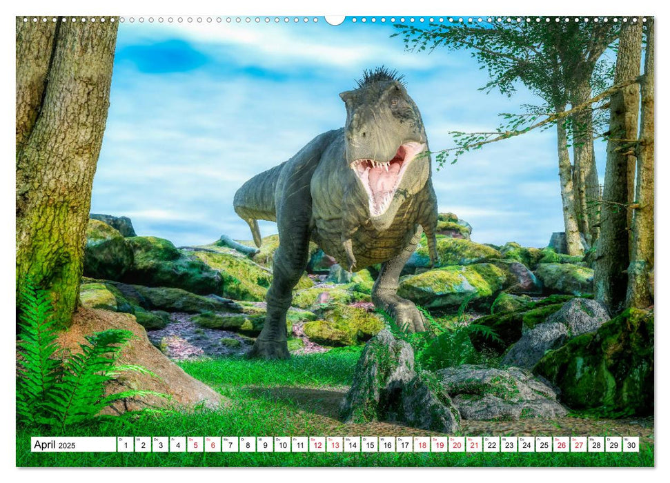 Reise in die Prähistorie - unter den Dinosauriern (CALVENDO Premium Wandkalender 2025)