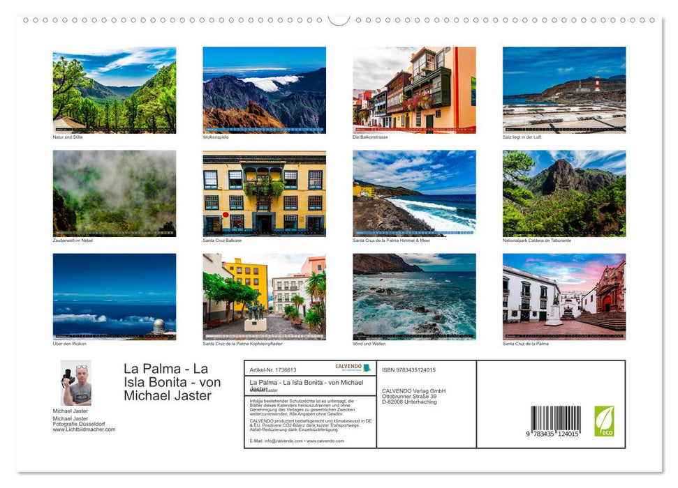 La Palma - La Isla Bonita - von Michael Jaster (CALVENDO Premium Wandkalender 2025)