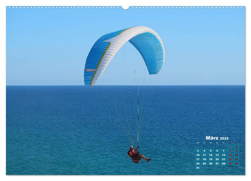 Die Lust am Paragliding (CALVENDO Premium Wandkalender 2025)