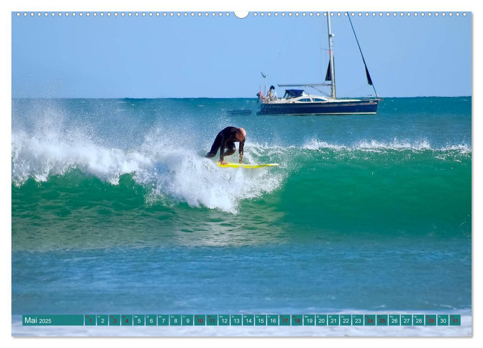 Surfen auf wilden Wellen (CALVENDO Premium Wandkalender 2025)