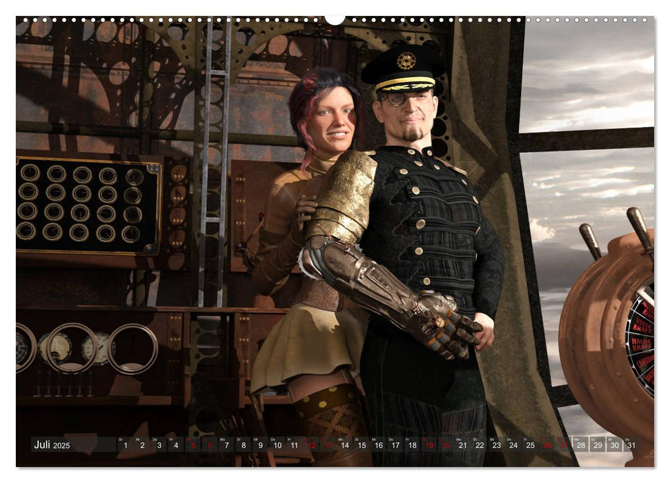 Steampunk Pärchen (CALVENDO Premium Wandkalender 2025)