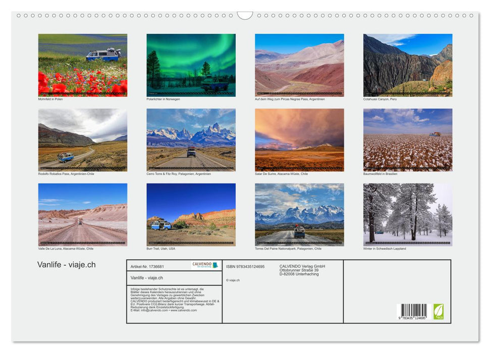 Vanlife - viaje.ch (CALVENDO Wandkalender 2025)
