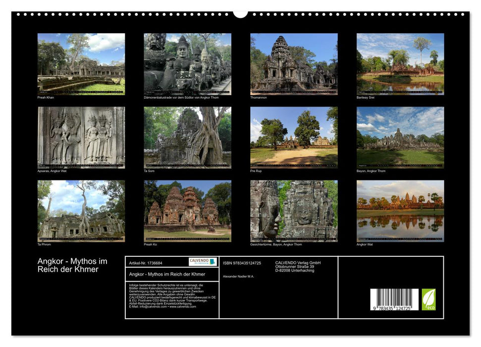 Angkor - Mythos im Reich der Khmer (CALVENDO Premium Wandkalender 2025)