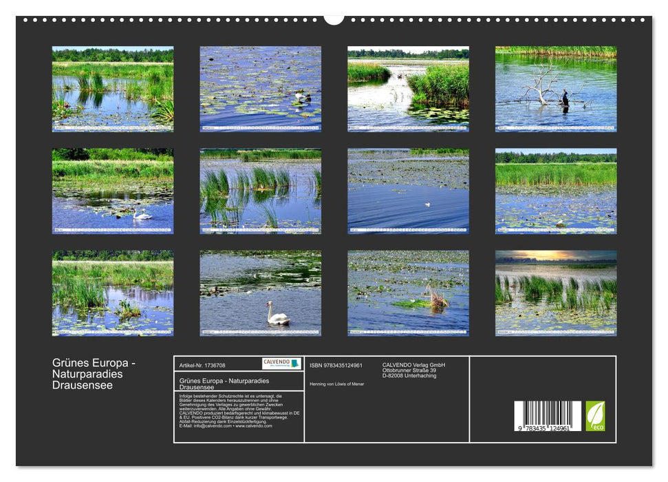 Grünes Europa - Naturparadies Drausensee (CALVENDO Premium Wandkalender 2025)