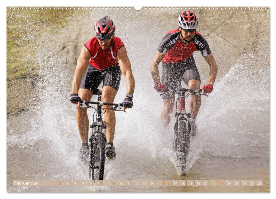 Mountainbike - Über Stock und Stein: Edition Funsport (CALVENDO Premium Wandkalender 2025)