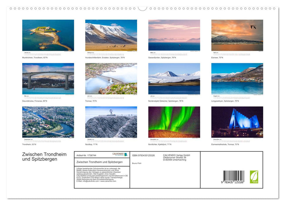 Zwischen Trondheim und Spitzbergen (CALVENDO Premium Wandkalender 2025)