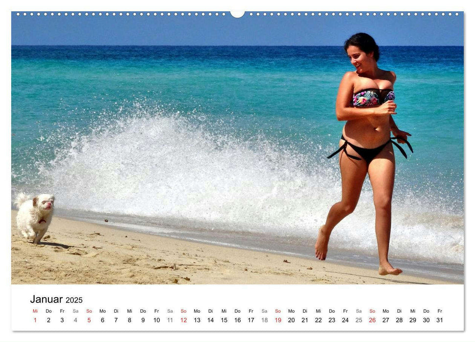 Meeres-Lust - Strandnixen in Kuba (CALVENDO Premium Wandkalender 2025)