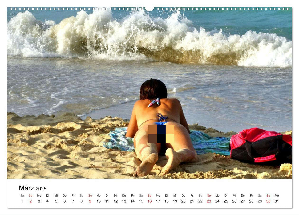 Meeres-Lust - Strandnixen in Kuba (CALVENDO Premium Wandkalender 2025)