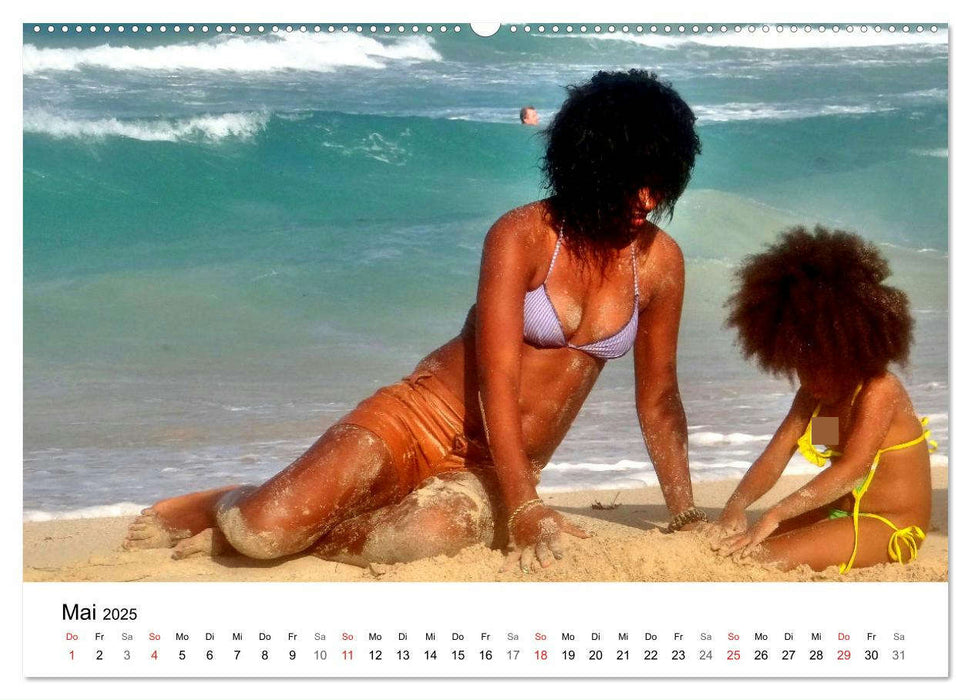 Meeres-Lust - Strandnixen in Kuba (CALVENDO Premium Wandkalender 2025)