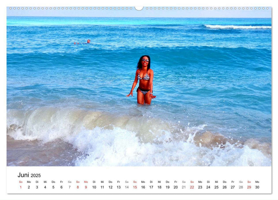 Meeres-Lust - Strandnixen in Kuba (CALVENDO Premium Wandkalender 2025)