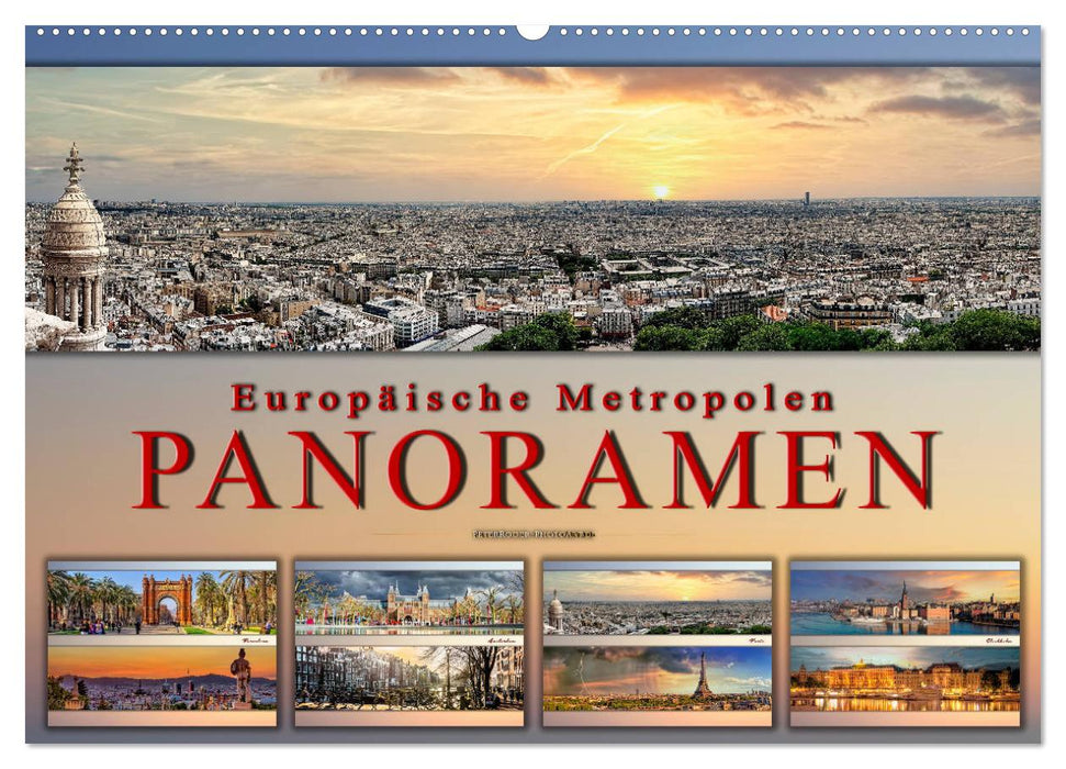 Europäische Metropolen - Panoramen (CALVENDO Wandkalender 2025)