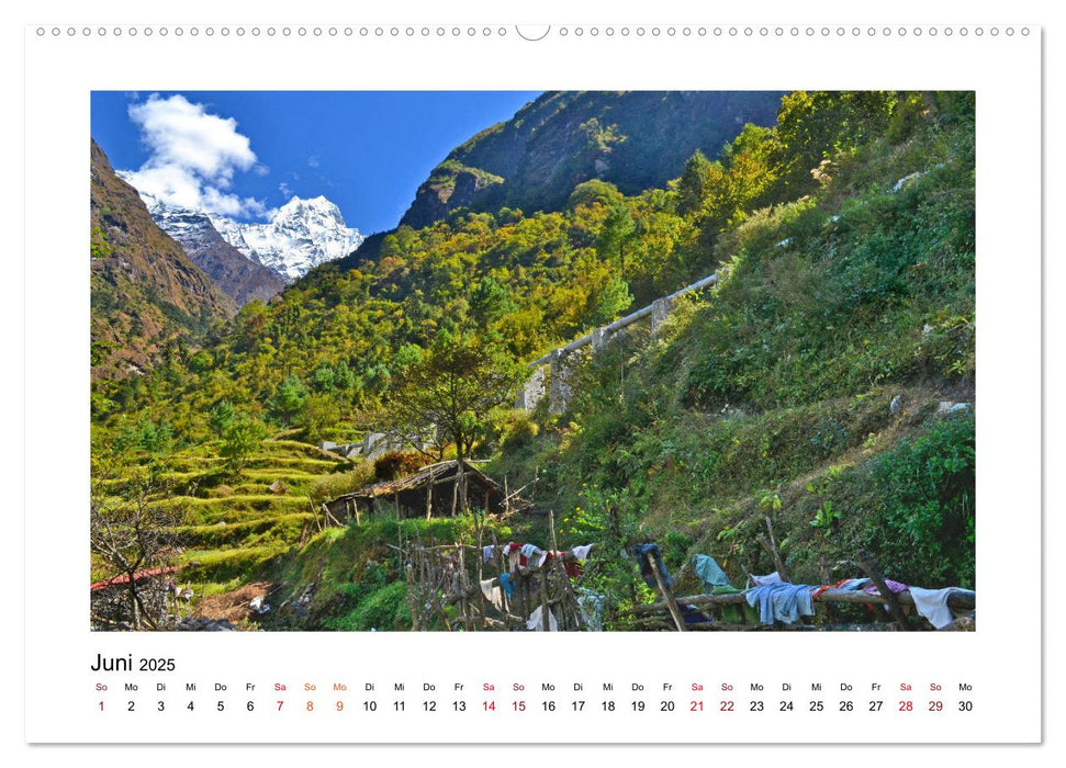 Nepal - Wanderparadies zwischen Annapurna & Everest (CALVENDO Premium Wandkalender 2025)