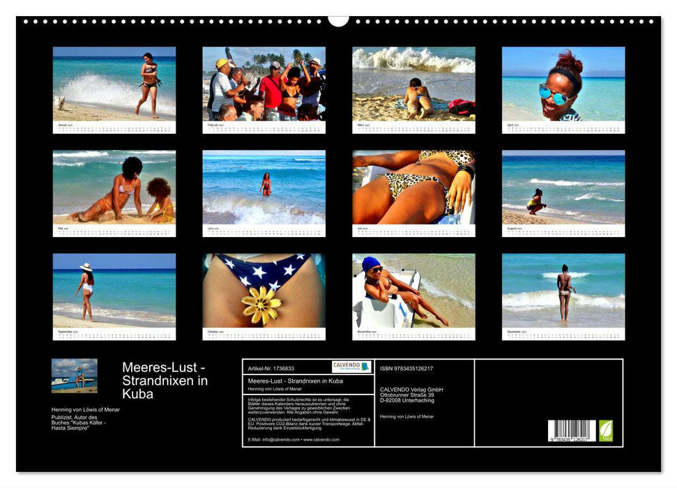 Meeres-Lust - Strandnixen in Kuba (CALVENDO Wandkalender 2025)