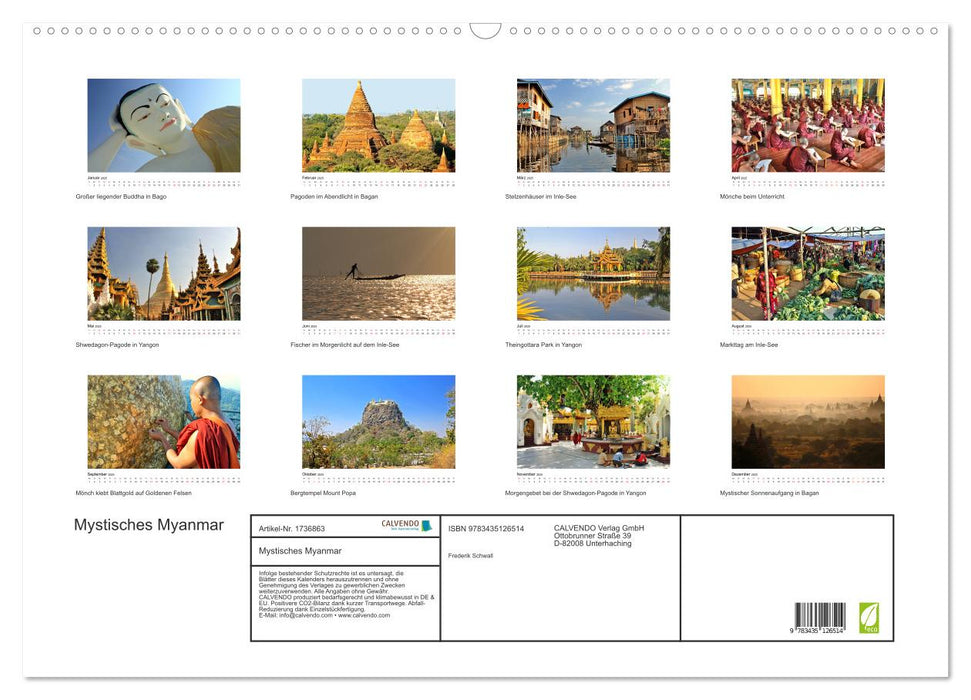 Mystisches Myanmar (CALVENDO Wandkalender 2025)