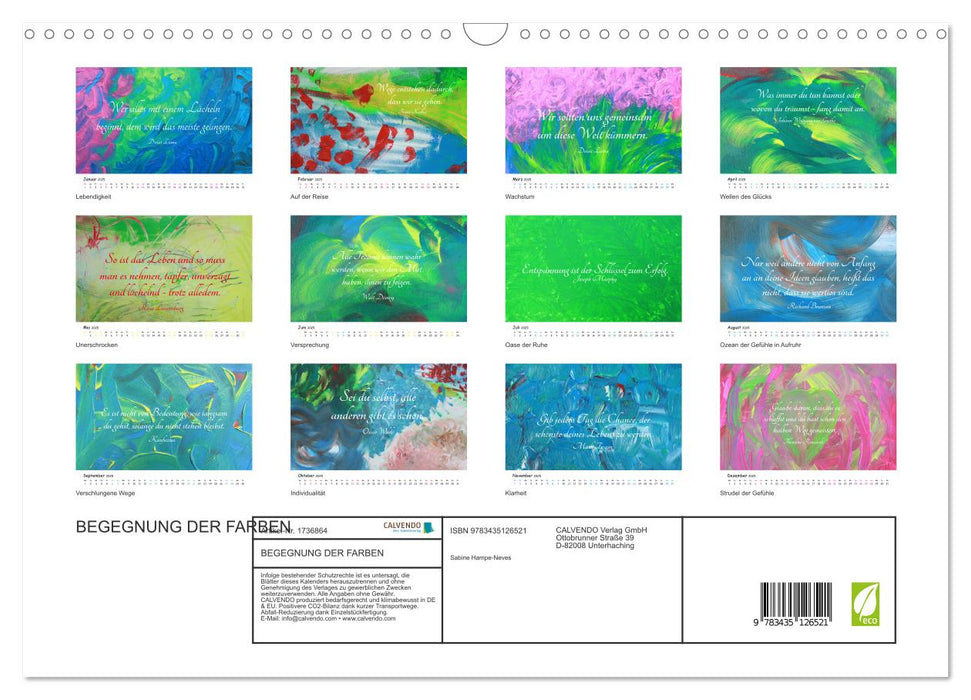 BEGEGNUNG DER FARBEN (CALVENDO Wandkalender 2025)