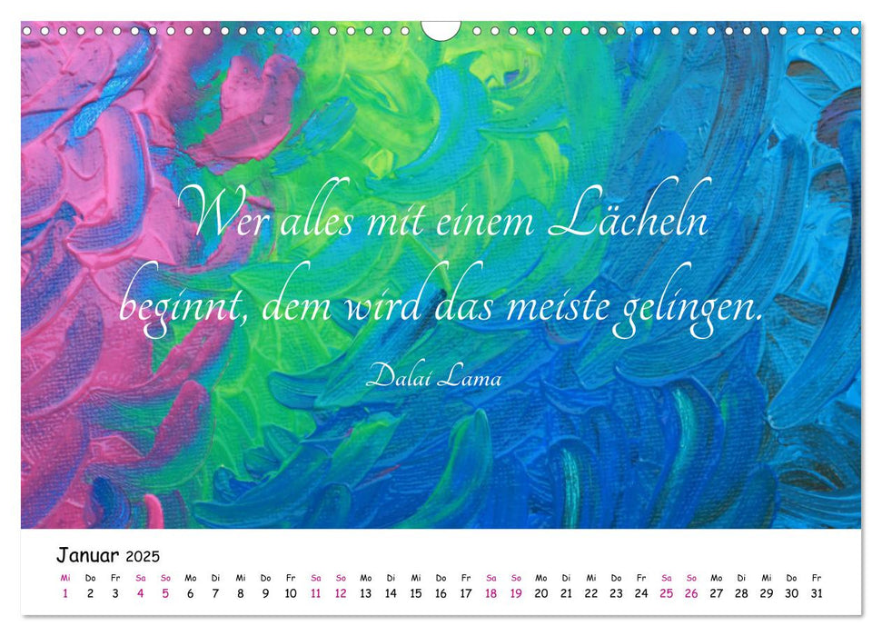 BEGEGNUNG DER FARBEN (CALVENDO Wandkalender 2025)