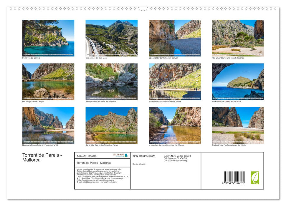 Torrent de Pareis - Mallorca (CALVENDO Premium Wandkalender 2025)