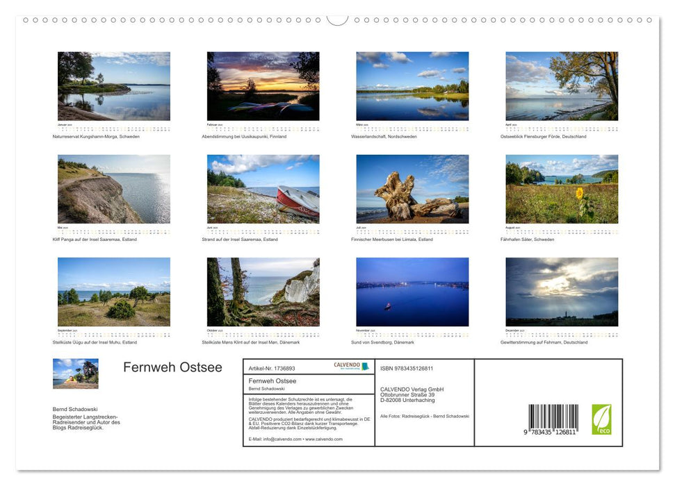 Fernweh Ostsee (CALVENDO Premium Wandkalender 2025)