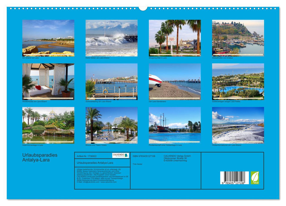 Urlaubsparadies Antalya-Lara (CALVENDO Premium Wandkalender 2025)