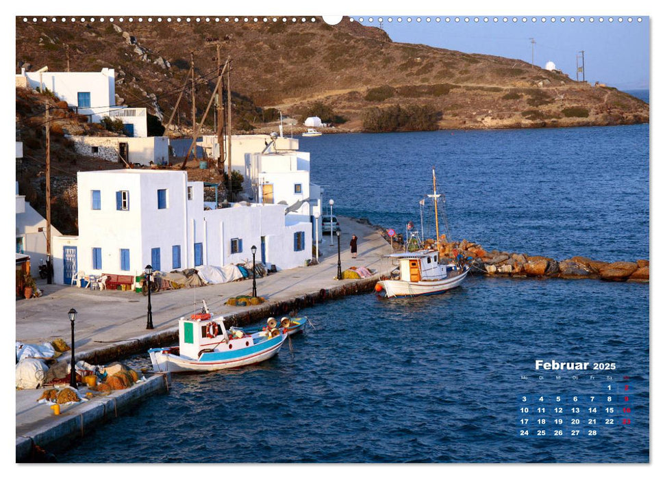 Liebenswertes Griechenland Amorgos und Mykonos (CALVENDO Premium Wandkalender 2025)