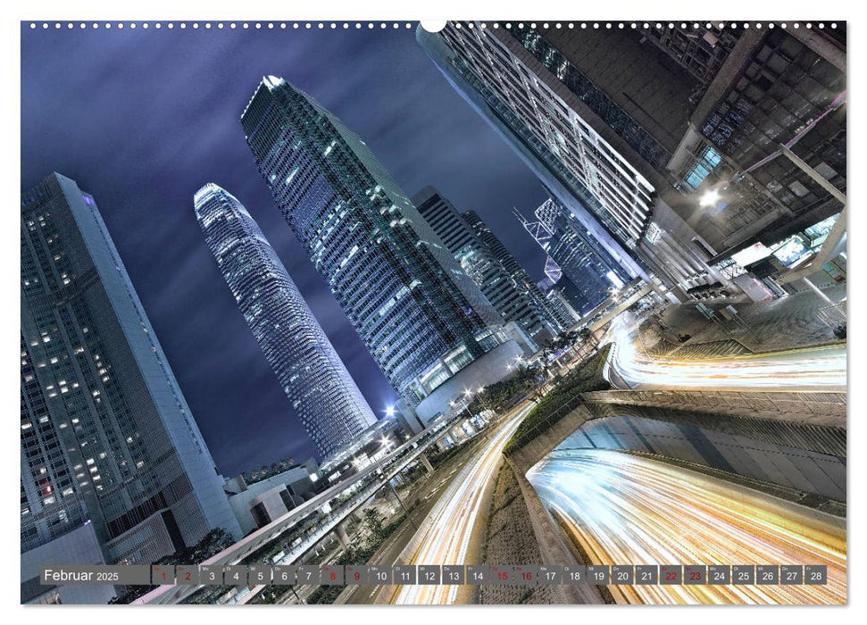 Hong Kong Citylights (CALVENDO Premium Wandkalender 2025)