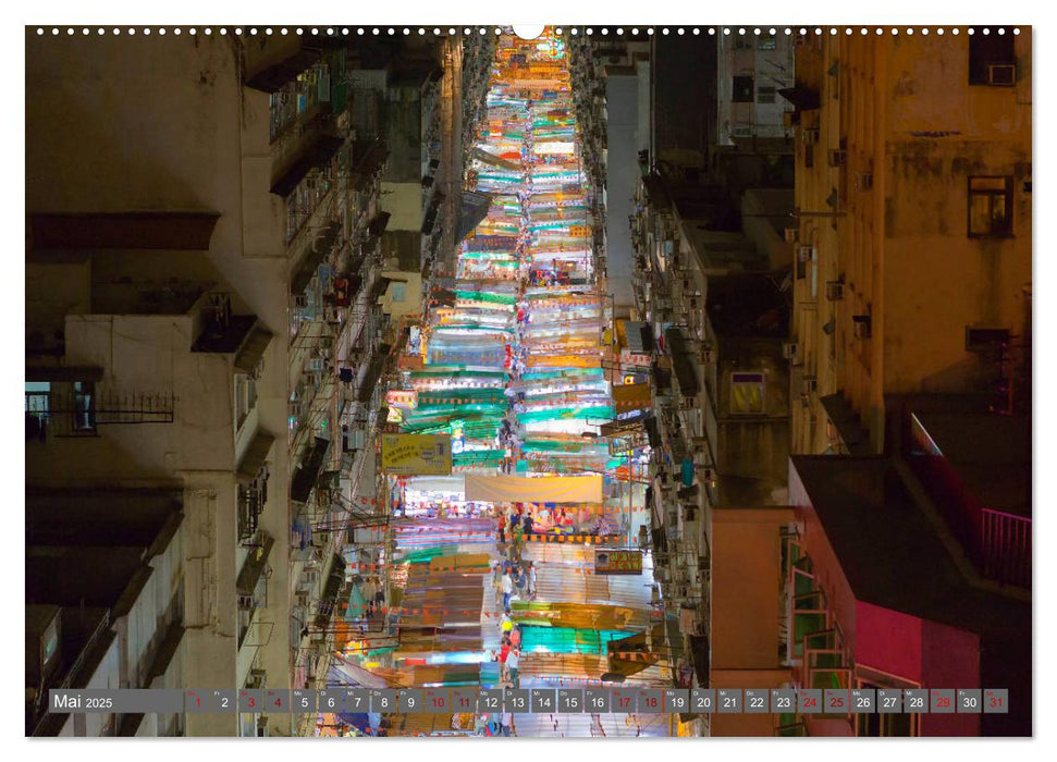 Hong Kong Citylights (CALVENDO Premium Wandkalender 2025)