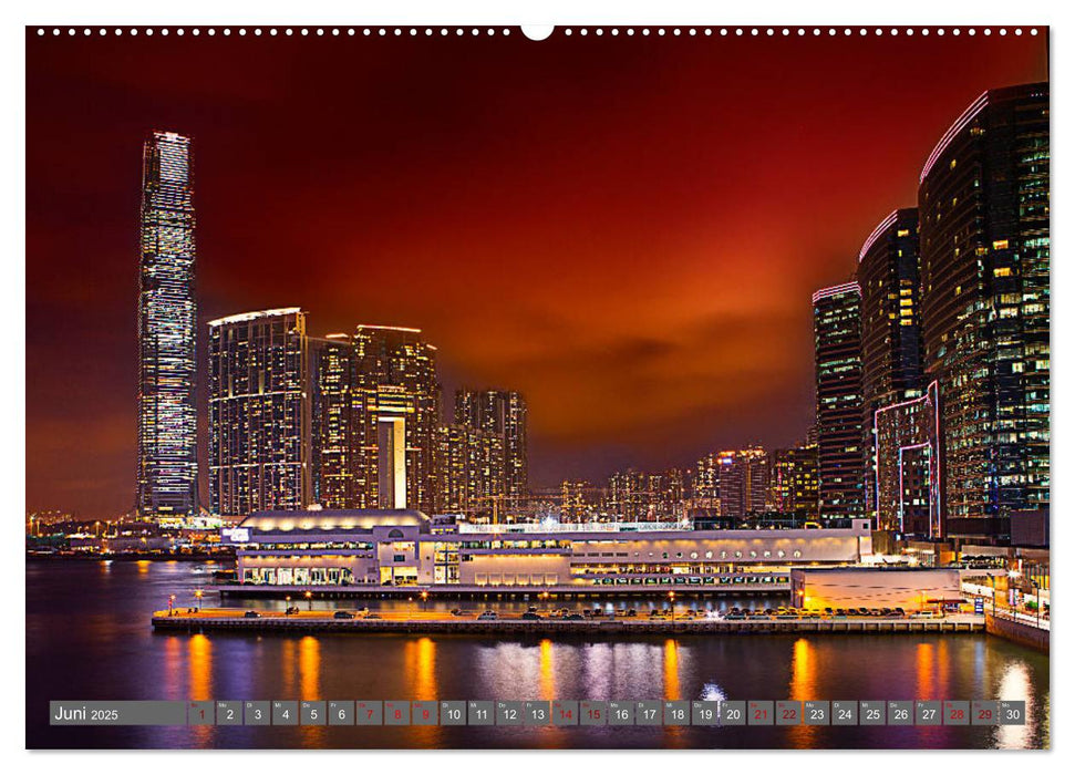 Hong Kong Citylights (CALVENDO Premium Wandkalender 2025)