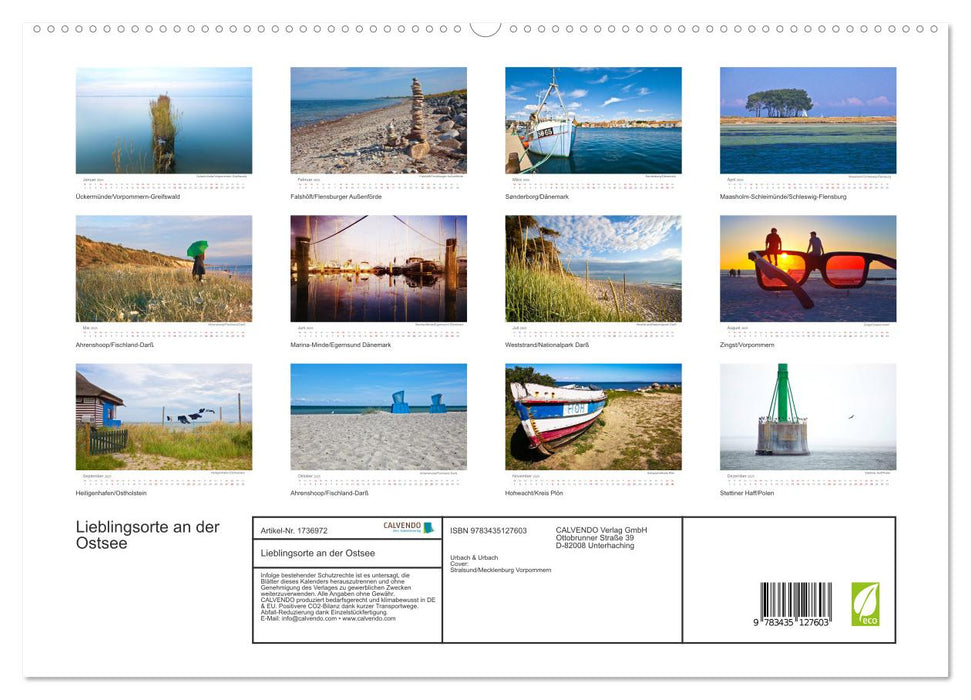 Lieblingsorte an der Ostsee (CALVENDO Premium Wandkalender 2025)