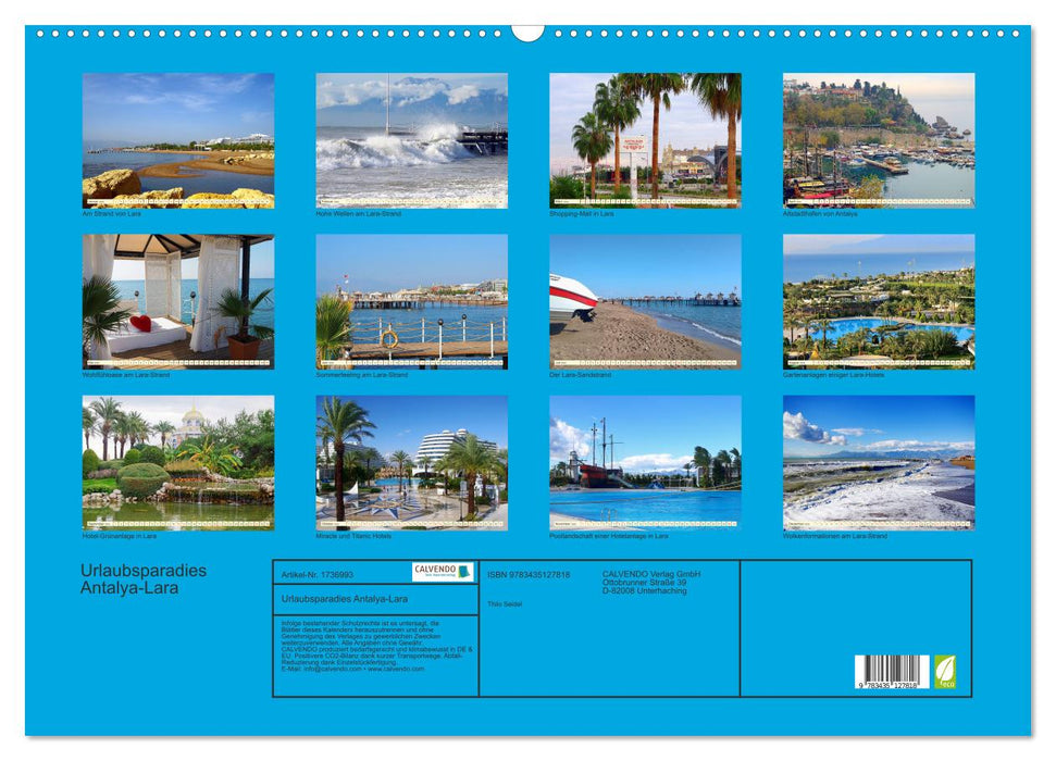 Urlaubsparadies Antalya-Lara (CALVENDO Wandkalender 2025)