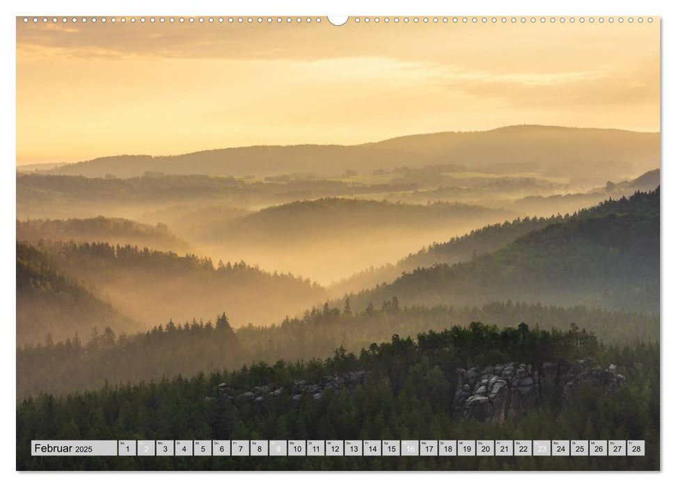 Wunderschöne Sächsische Schweiz (CALVENDO Premium Wandkalender 2025)