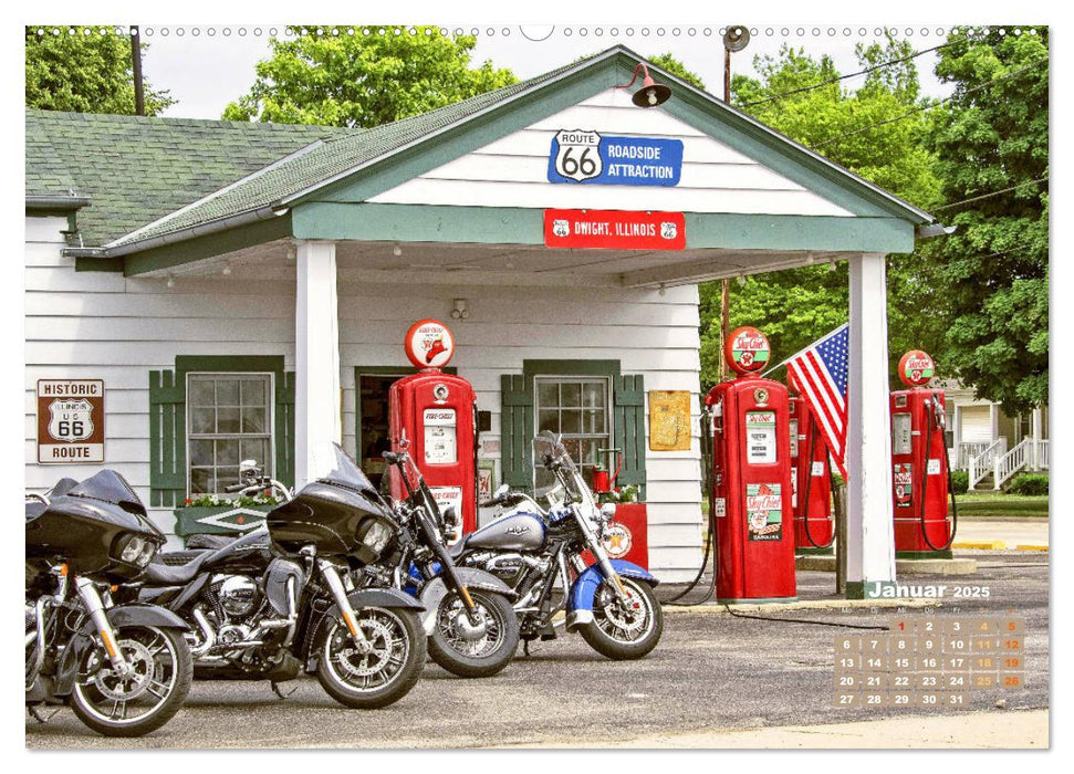 Fernweh und Traumziele: Auf Motorrad-Tour in den USA (CALVENDO Premium Wandkalender 2025)