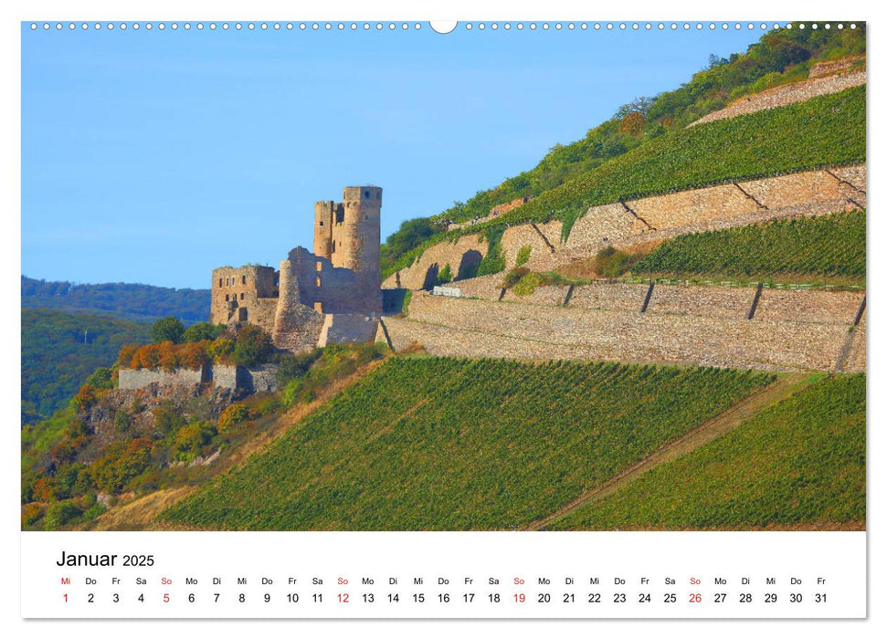 Burgen und Ruinen im Taunus (CALVENDO Premium Wandkalender 2025)